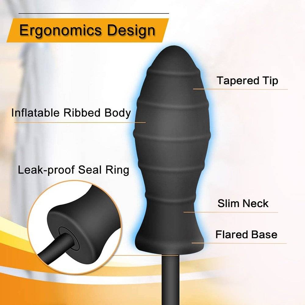 Inflável enorme anal butt plug rosca bola feminino vaginal anal dilatador expansível silicone massageador de próstata brinquedos sexuais