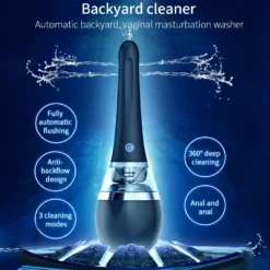 Anal cleaner elétrico soltando jato de água pelo bico