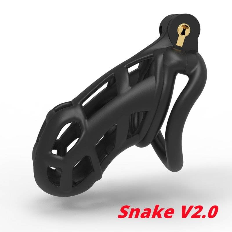 Cinto de Castidade Mamba Cage Snake V2 Arc Ring k3D Printed
