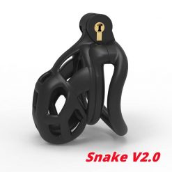 Cinto de Castidade Mamba Cage Snake V2 Arc Ring k3D Printed Cintos de Castidade