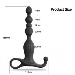 Plug Anal Wireless Light Silicone ButtPlug Estimulador de Próstata Vibrador Masculino Inserção Plug anal Estimulador de Próstata