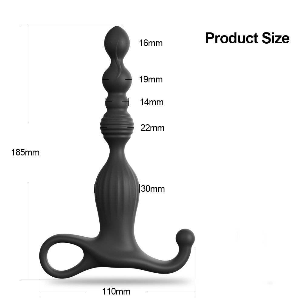 Plug Anal Wireless Light Silicone ButtPlug Estimulador de Próstata Vibrador Masculino