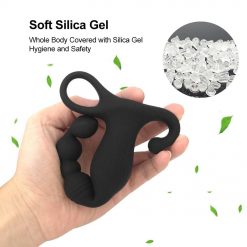 Plug Anal Wireless Light Silicone ButtPlug Estimulador de Próstata Vibrador Masculino Inserção Plug anal Estimulador de Próstata