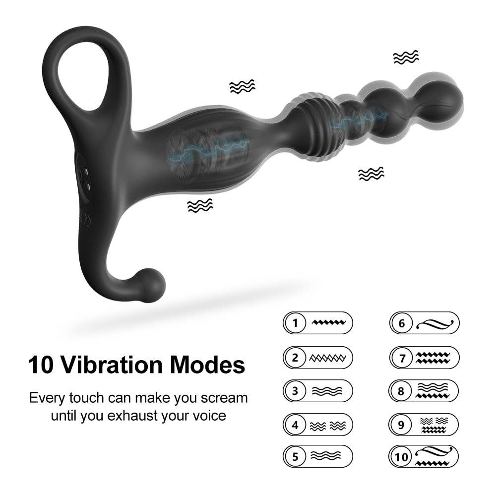 Plug Anal Wireless Light Silicone ButtPlug Estimulador de Próstata Vibrador Masculino