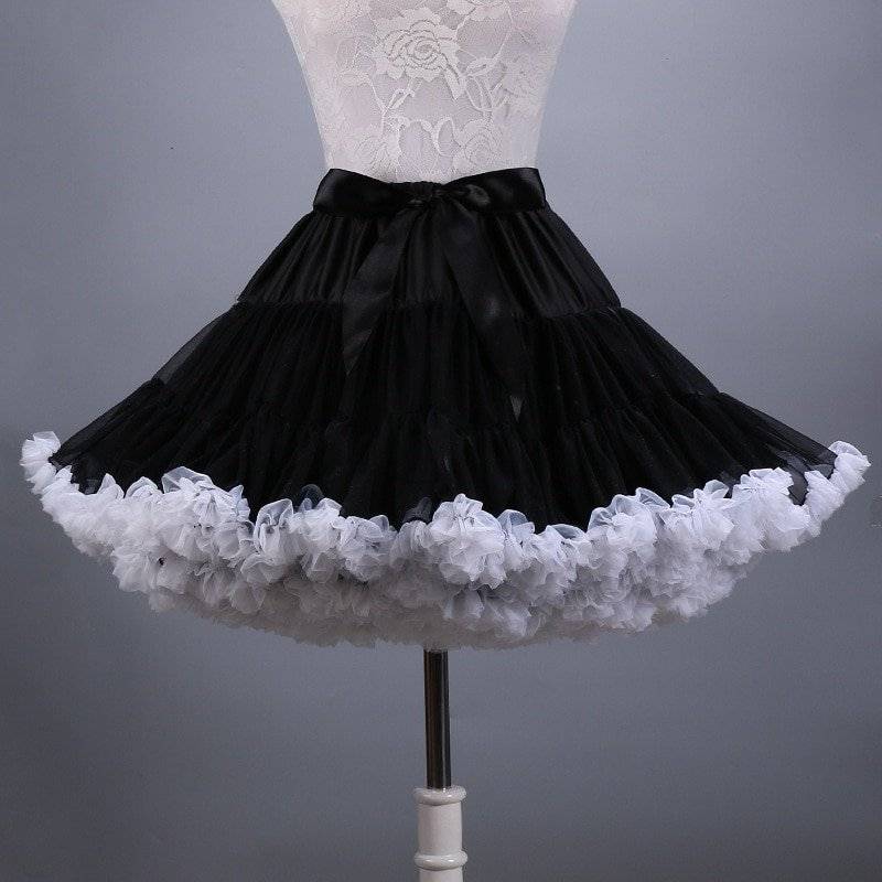 Saia Tutu Felpuda em Crinolina Sexy Sissy Cross Dress Maid Mini Skirt Fluffy