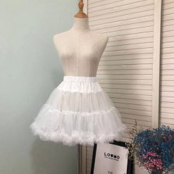 Saia Tutu Feminina Com Babados Crinolina Sexy Sissy Mini Skirt Vestuário