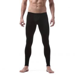 Calça de Seda Legging Masculina Spandex Sexy Pants Vestuário