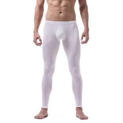 Calça de Seda Legging Masculina Spandex Sexy Pants Vestuário