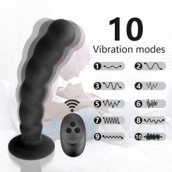 Dildo Grande Plug Anal Beads Massageador de Próstata Masculino Vibrador 18 cm Inserção Plug anal Estimulador de Próstata Jogos Adultos Vibradores