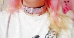 Gargantilhas Customizáveis De Couro Letras Em Metal Vestuário