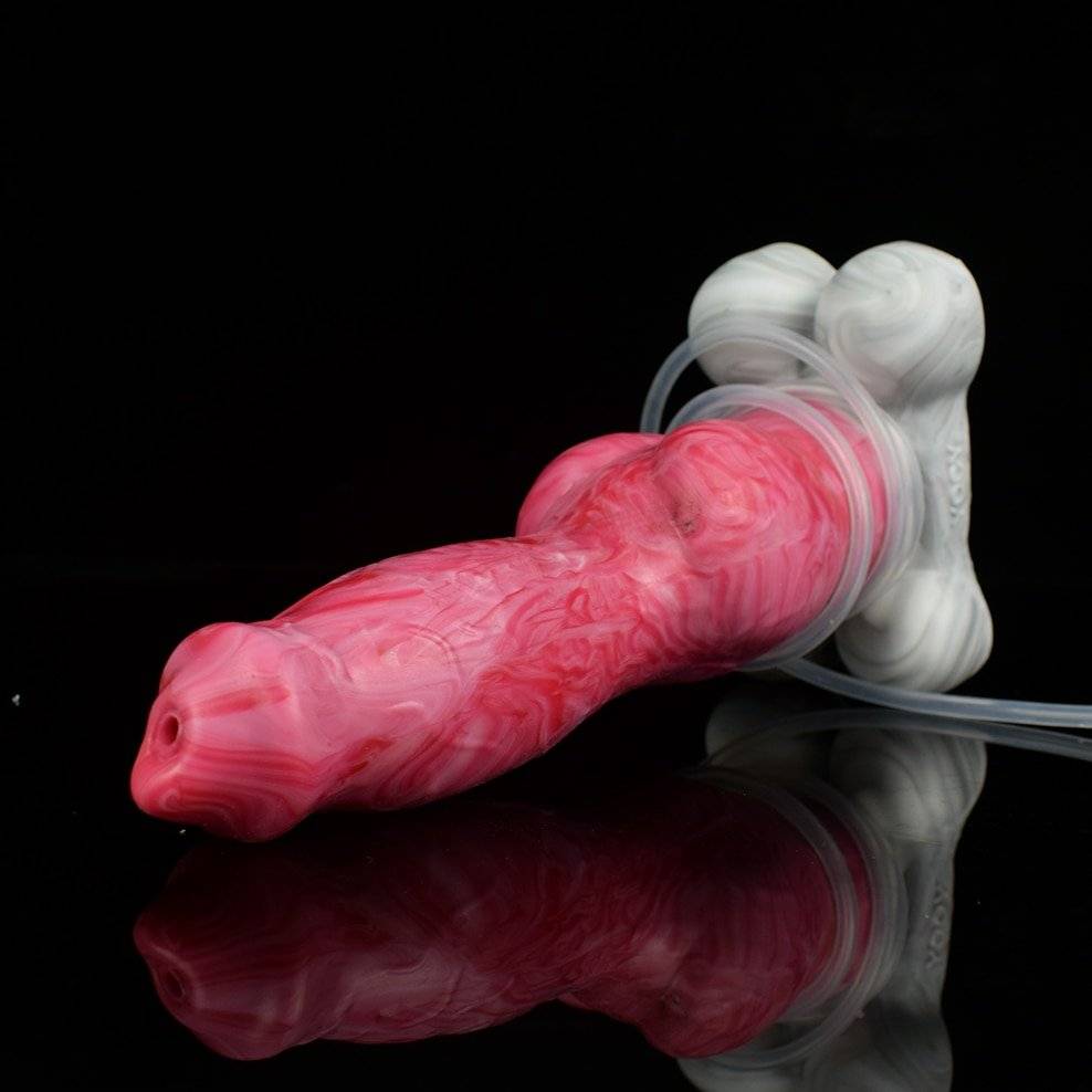 Faak animal cão pênis nó ejaculação realista esguicho dildo otário silicone anal plug brinquedos sexuais para mulher masturbador