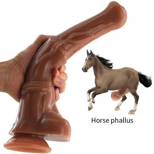 Dildo Horse Power Flesh Silicone Líquido Phallus Butt Plug Animal Cavalo Inserção