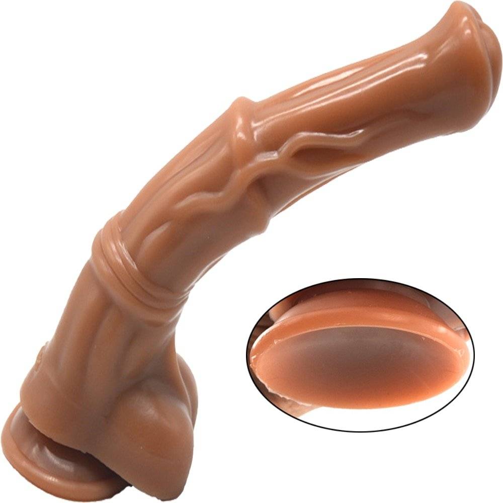 Dildo Horse Power Flesh Silicone Líquido Phallus Butt Plug Animal Cavalo