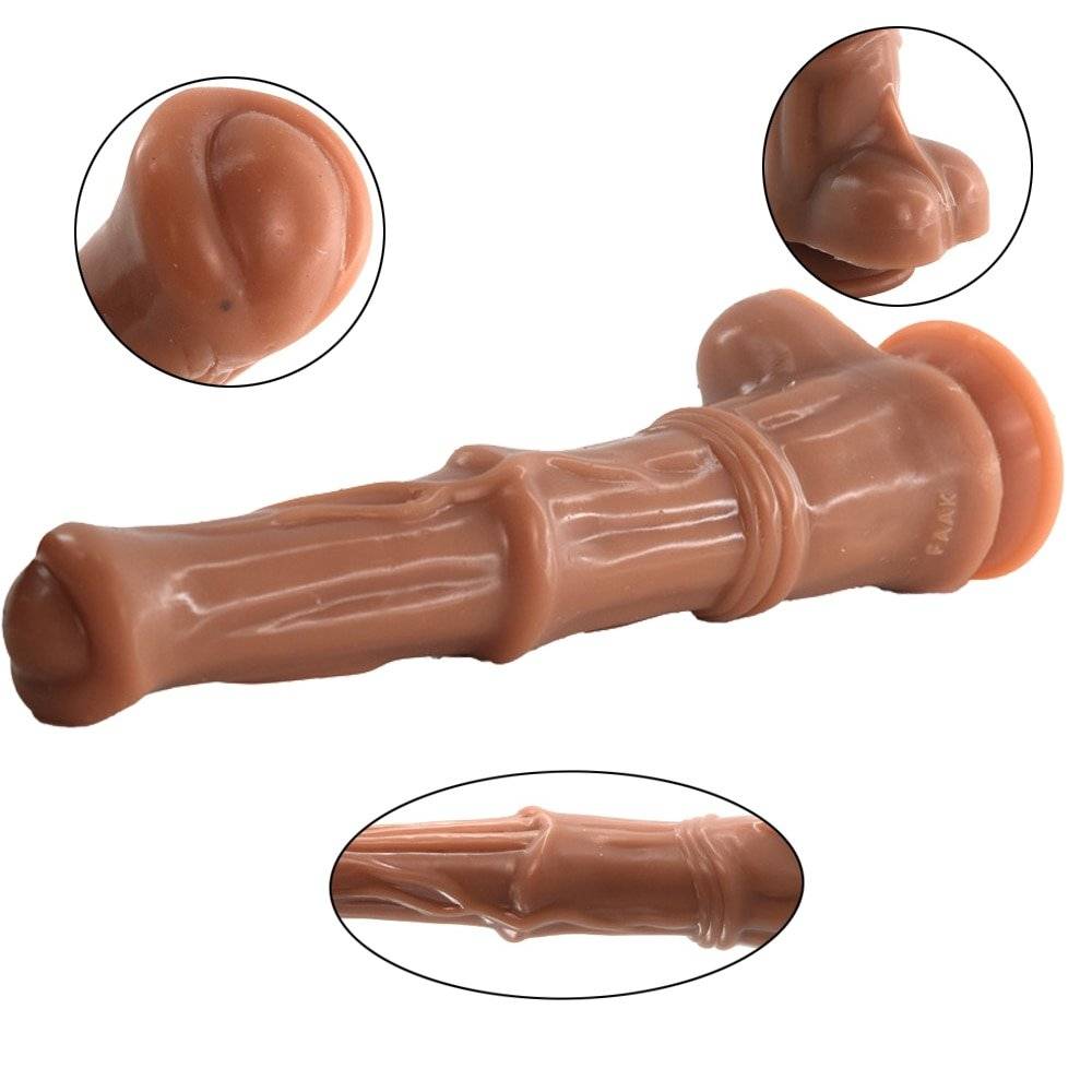 Dildo Horse Power Flesh Silicone Líquido Phallus Butt Plug Animal Cavalo