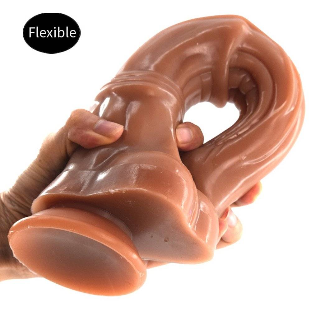 Dildo Horse Power Flesh Silicone Líquido Phallus Butt Plug Animal Cavalo