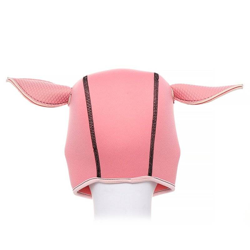 Máscara de Porco Rosa Capuz Pig Slave Cosplay
