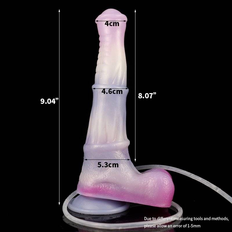 Yocy novo seagelly colorido dildo cavalo realista esguicho função animal pênis com ventosa para homem orgasmo anal brinquedo do sexo