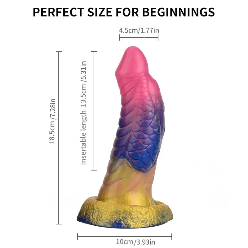 Esquema de medidas: 18,5 cm de total, 13,5 cm inseríveis, 4,5 cm de diâmetro e base de 10 cm