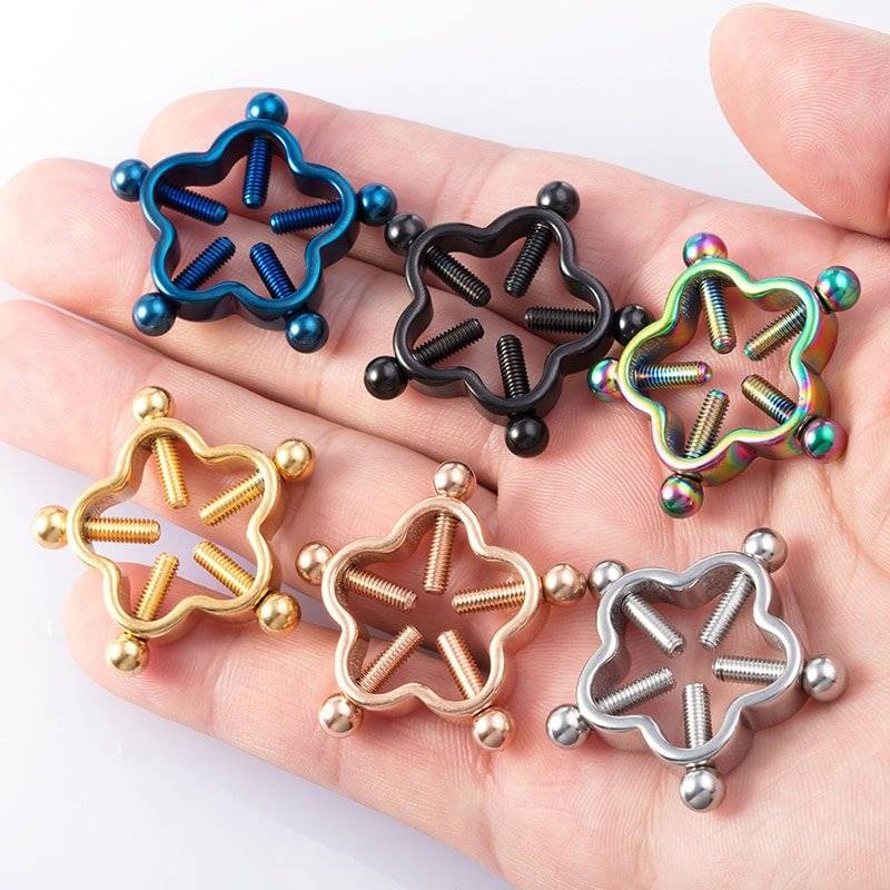 Braçadeiras Sensuais de Mamilo Nipple Clamps com Parafuso 2 Peças Braçadeiras Sensuais de Mamilo Nipple Clamps com Parafuso 2 Peças