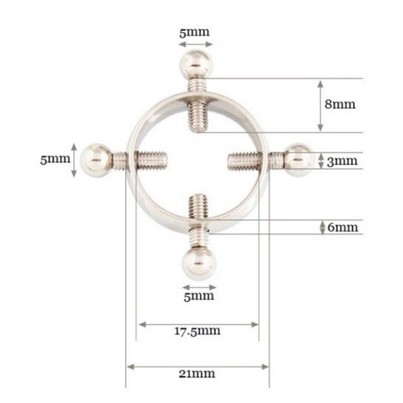 Braçadeiras Sensuais de Mamilo Nipple Clamps com Parafuso 2 Peças Braçadeiras Sensuais de Mamilo Nipple Clamps com Parafuso 2 Peças