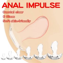 Butt Plug Anal Impulse Wearable Transparente Dilatador Estimulador de Próstata Inserção Plug anal