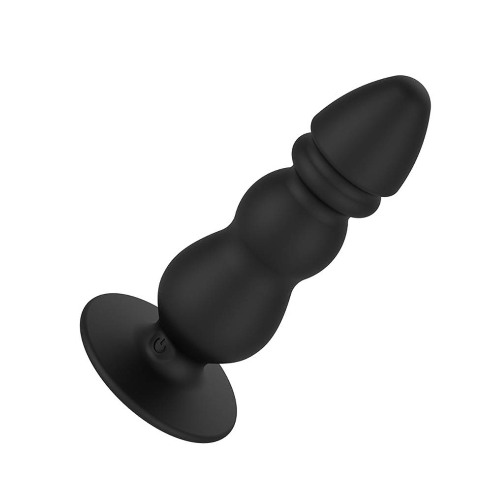Plug Anal Médio Vibrador ButtPlug Pull Beads Estimulador Controle Remoto