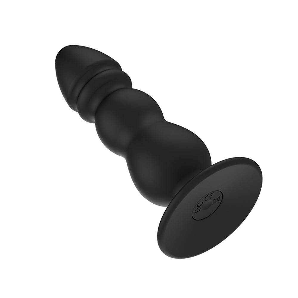 Plug Anal Médio Vibrador ButtPlug Pull Beads Estimulador Controle Remoto