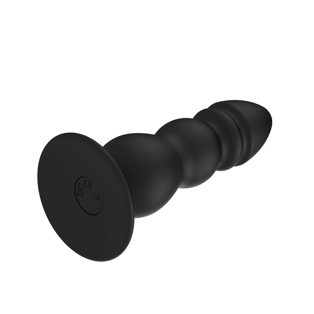 Plug Anal Médio Vibrador ButtPlug Pull Beads Estimulador Controle Remoto