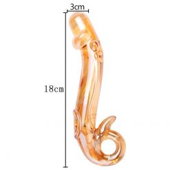 Varinha de Vidro Texturizada Crystal Glass Dildo Sexy Toy Inserção Plug anal