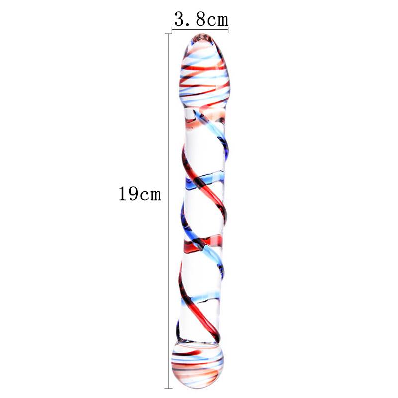 Varinha de Vidro Texturizada Crystal Glass Dildo Sexy Toy