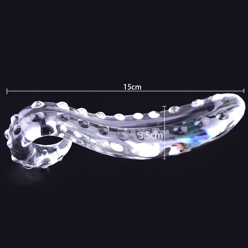 Varinha de Vidro Texturizada Crystal Glass Dildo Sexy Toy