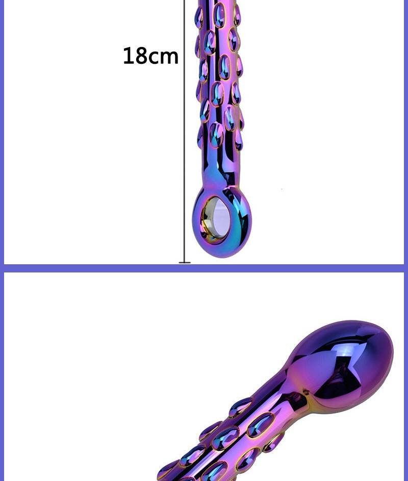 Varinha de Vidro Texturizada Crystal Glass Dildo Sexy Toy
