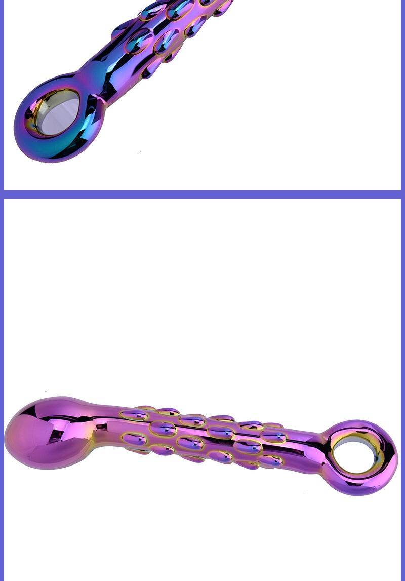 Varinha de Vidro Texturizada Crystal Glass Dildo Sexy Toy