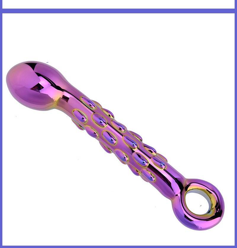 Varinha de Vidro Texturizada Crystal Glass Dildo Sexy Toy