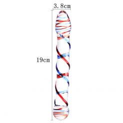 Varinha de Vidro Texturizada Crystal Glass Dildo Sexy Toy Inserção Plug anal