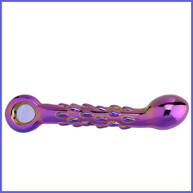Varinha de Vidro Texturizada Crystal Glass Dildo Sexy Toy