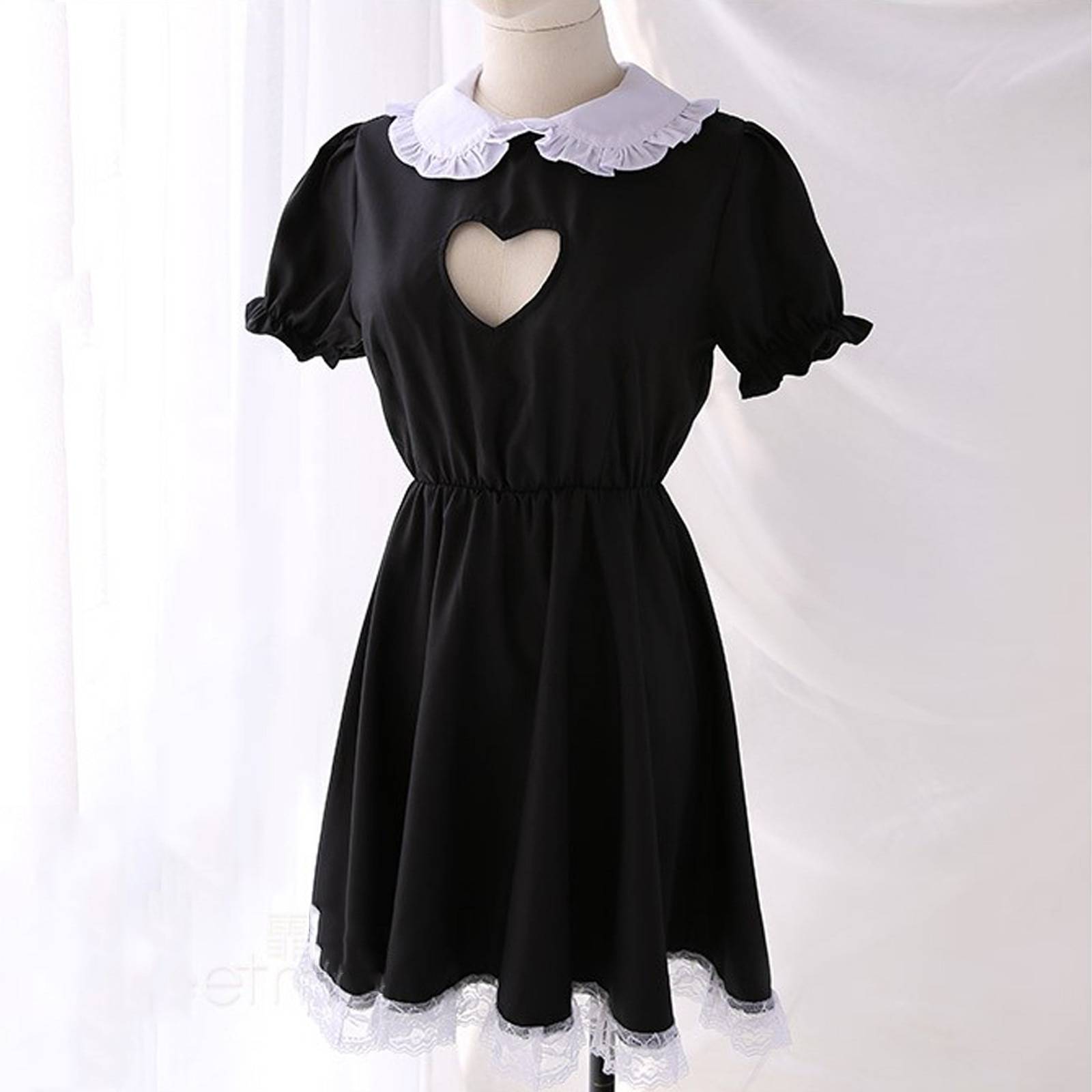 Fantasia de Doméstica Sissy Maid Vestido Empregada com Avental