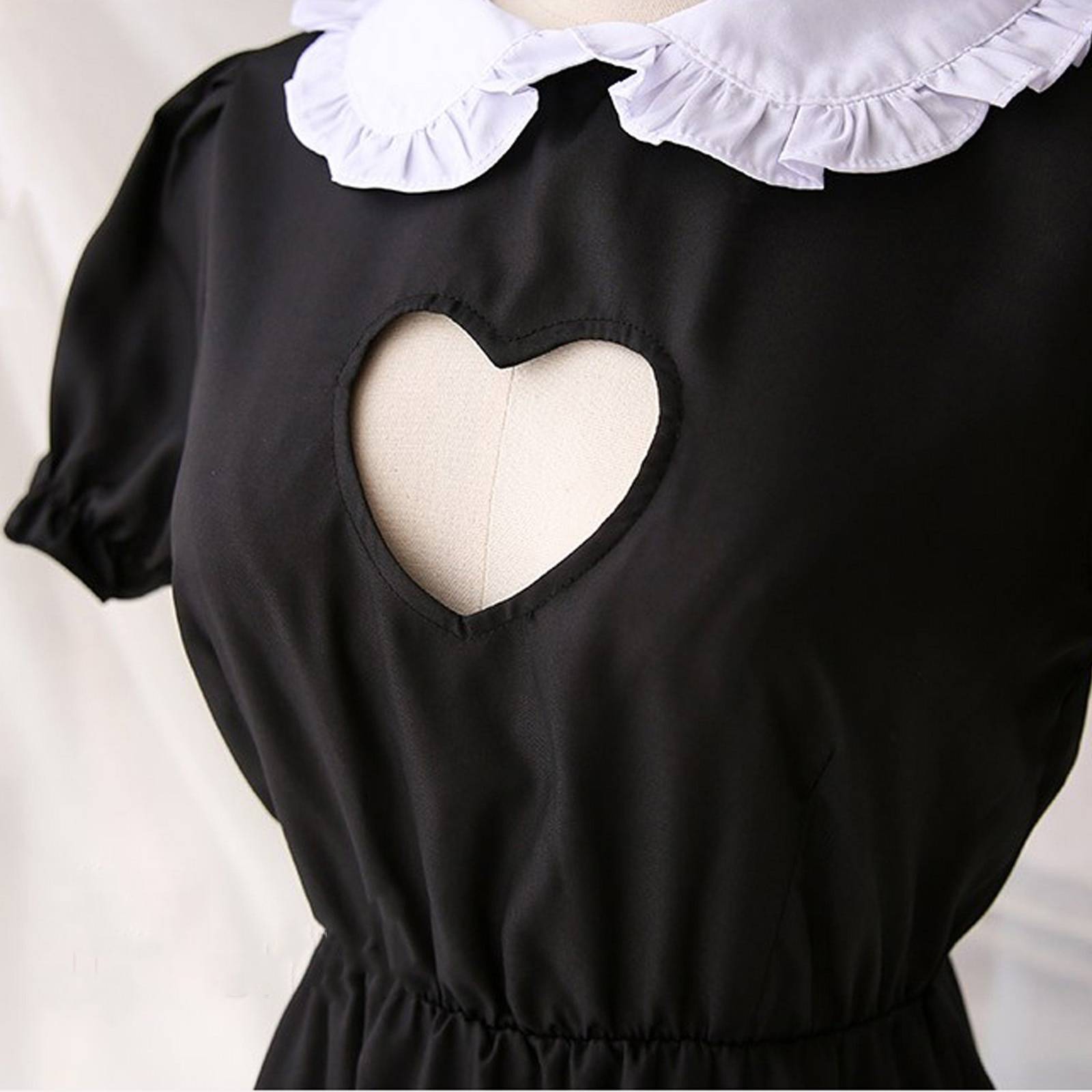 Fantasia de Doméstica Sissy Maid Vestido Empregada com Avental