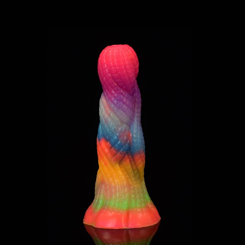 Nnsx mini cor luminosa vibrador dragão animal pênis iniciante brilho por absorção de luz masturbadores com ventosa brinquedos sexuais loja