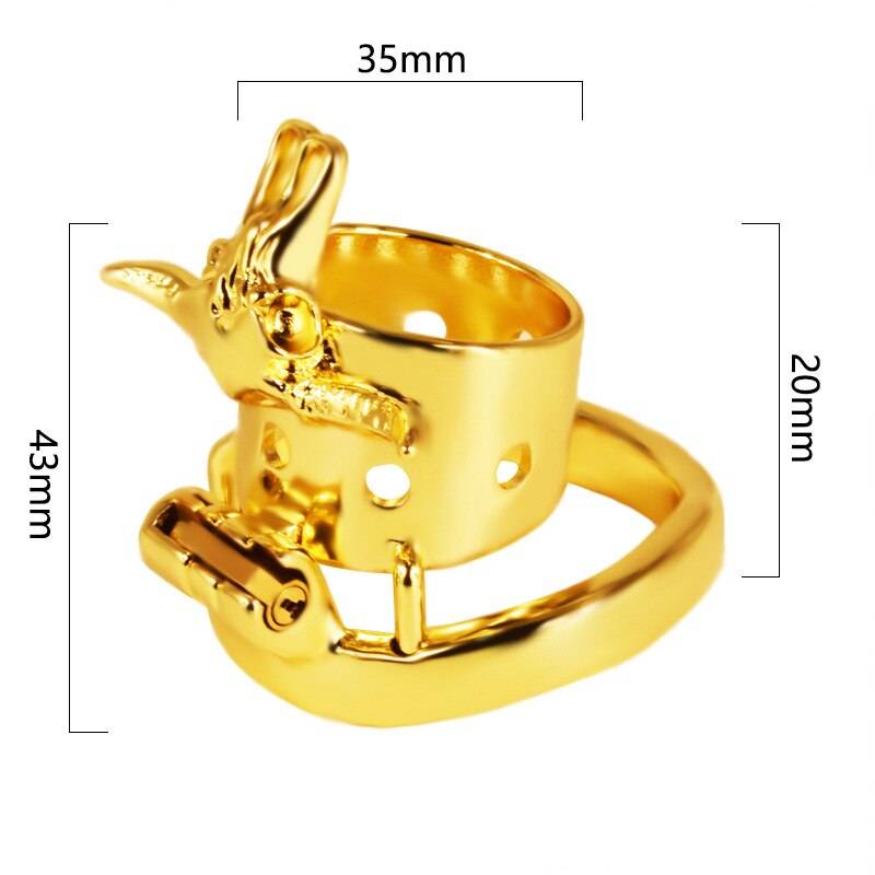 Newes cabeça de touro dourado aço inoxidável masculino castidade gaiola fetiche metal pênis anel bloqueio galo bondage cinto dispositivo brinquedos sexuais para homens