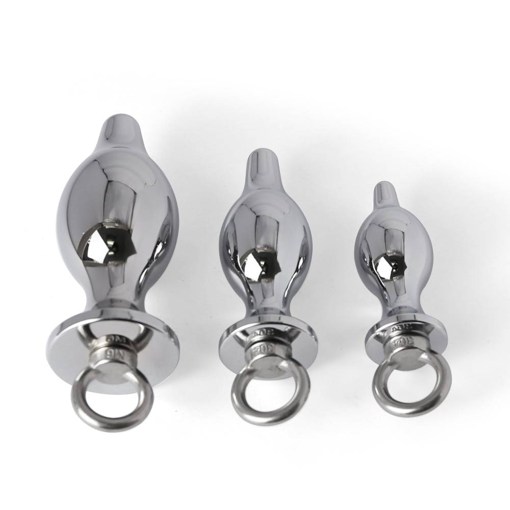 Anal de aço inoxidável plug com trela lock expandindo ass asslock butt plug grande ass trainer escravo sexo bondage brinquedos para o casal Anal de aço inoxidável plug com trela lock expandindo ass asslock butt plug grande ass trainer escravo sexo bondage brinquedos para o casal