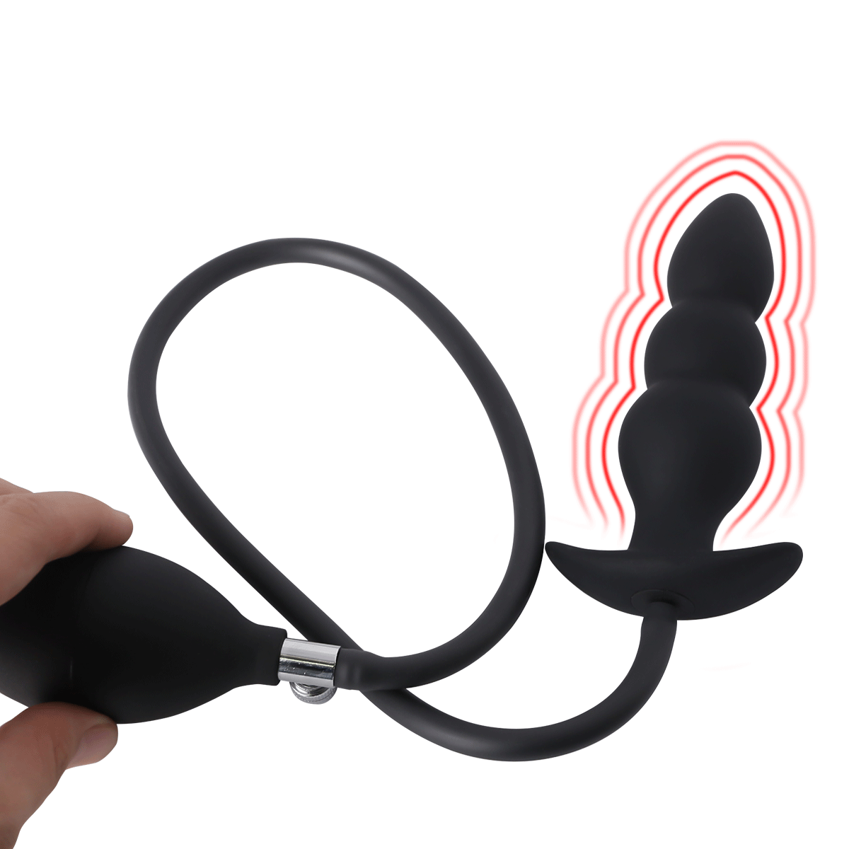 Bdsm inflável anal plug com bola de aço massageador expansor butt plug dilatador g ponto estimulador próstata 18 + adulto brinquedos sexuais