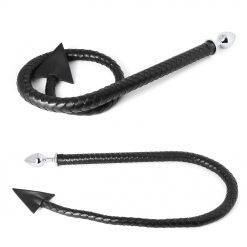 Cauda do diabo liga de alumínio butt plug com couro cauda chicote próstata massageador adulto jogo anal bdsm brinquedos para homem Inserção Plug anal