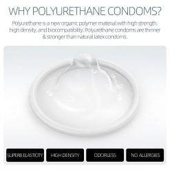 DRY WELL 0.01mm ultra-fino preservativos para homem não-látex poliuretano ultra-sensível lubrificado cápsula preservativo produtos sexuais Saúde e Beleza
