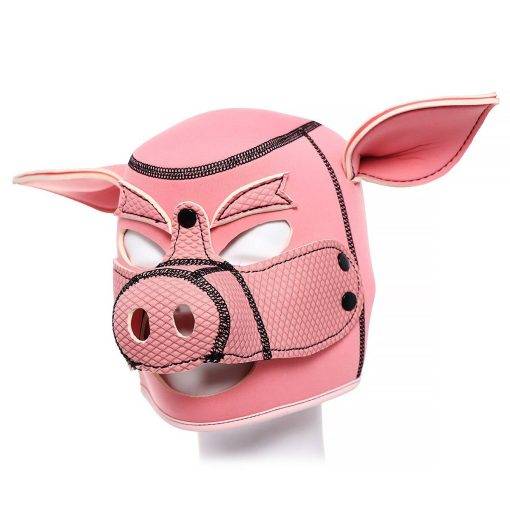 Máscara de Porco Capuz com Orelhas Piggy Mask BDSM BDSM Máscara Jogos Adultos
