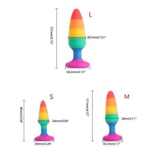 Masturbação butt plug 3 tamanhos colorido silicone feminino estimulação manual adulto brinquedo sexo para casais lésbicas prazer Inserção Plug anal