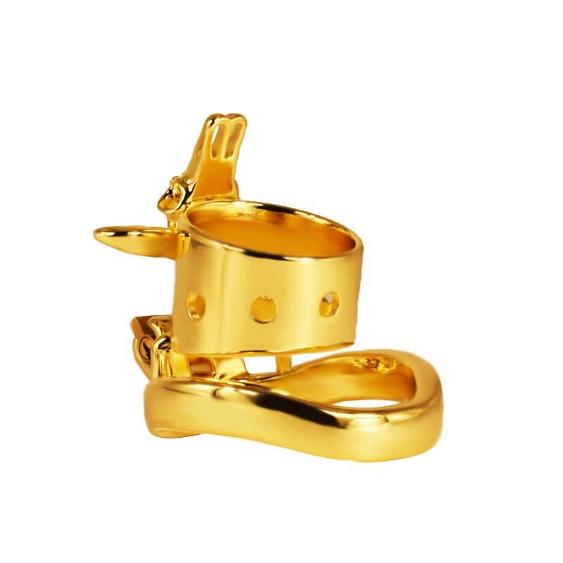 Newes cabeça de touro dourado aço inoxidável masculino castidade gaiola fetiche metal pênis anel bloqueio galo bondage cinto dispositivo brinquedos sexuais para homens