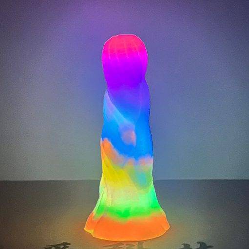 Nnsx mini cor luminosa vibrador dragão animal pênis iniciante brilho por absorção de luz masturbadores com ventosa brinquedos sexuais loja Inserção Consolo