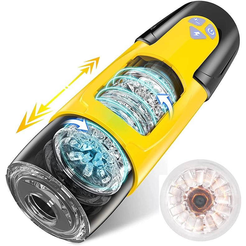Rotação telescópica automática masturbador masculino voz inteligente real vagina adulto masturbador elétrico clímax sexo brinquedos para homem