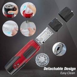 Rotação telescópica automática masturbador masculino voz inteligente real vagina adulto masturbador elétrico clímax sexo brinquedos para homem Eletroestimulação